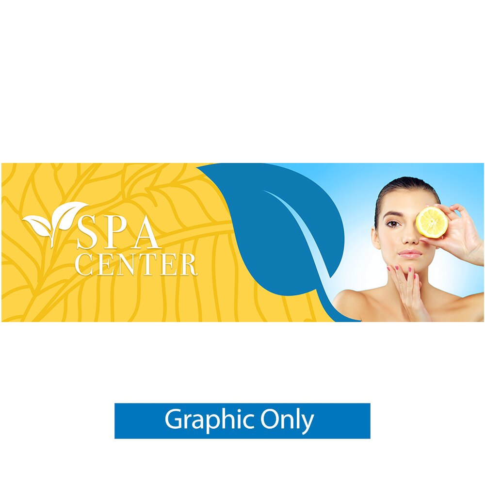 EZ Tube 30ft x 10ft Straight — Single Sided Graphic Only with White Back Fabric